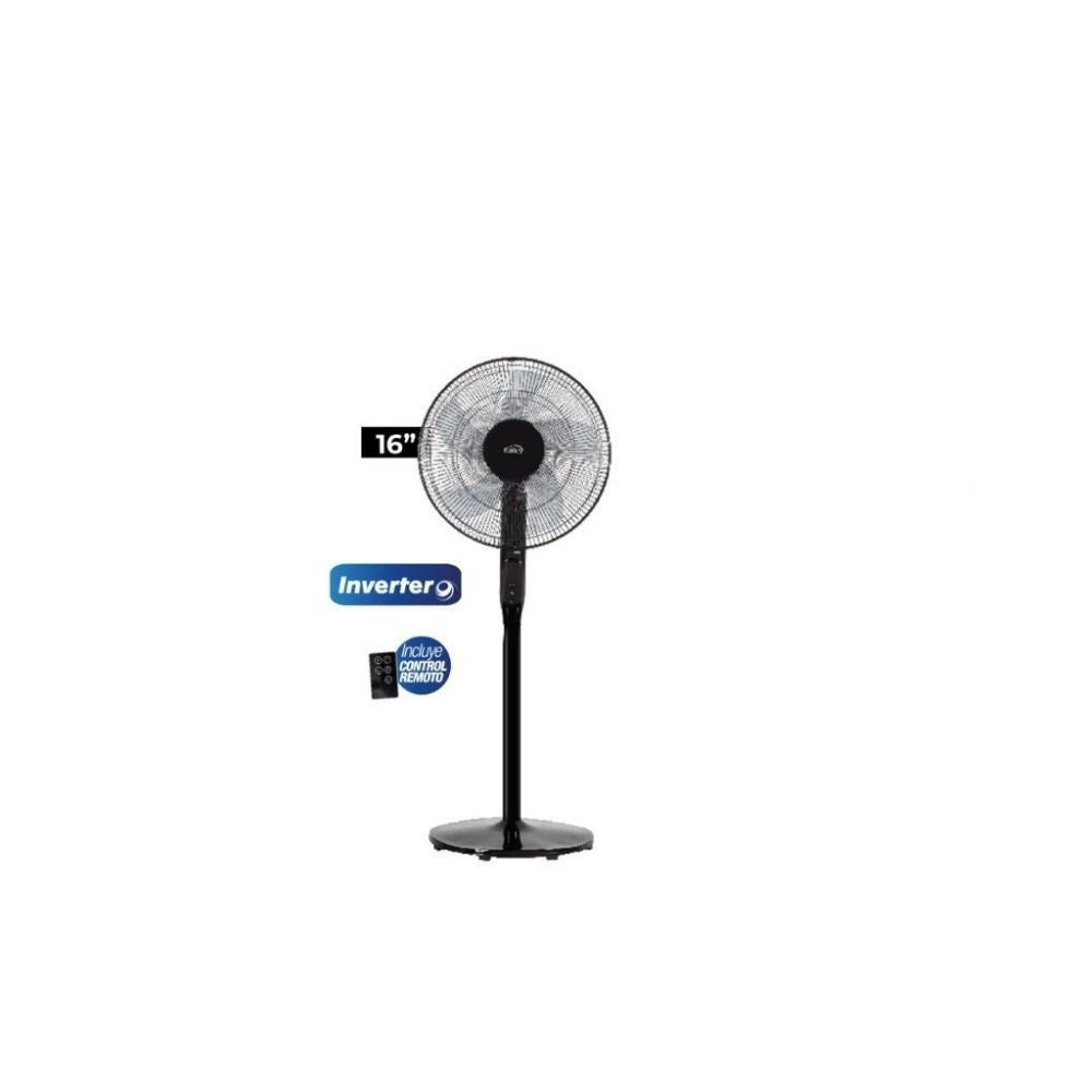Ventilador Kalley 16" Inverter Pedestal Silencioso Con Control Remoto