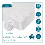Combo Cubrelecho Termico Doble Funda Ovejero + Protector De Colchon Antifluido