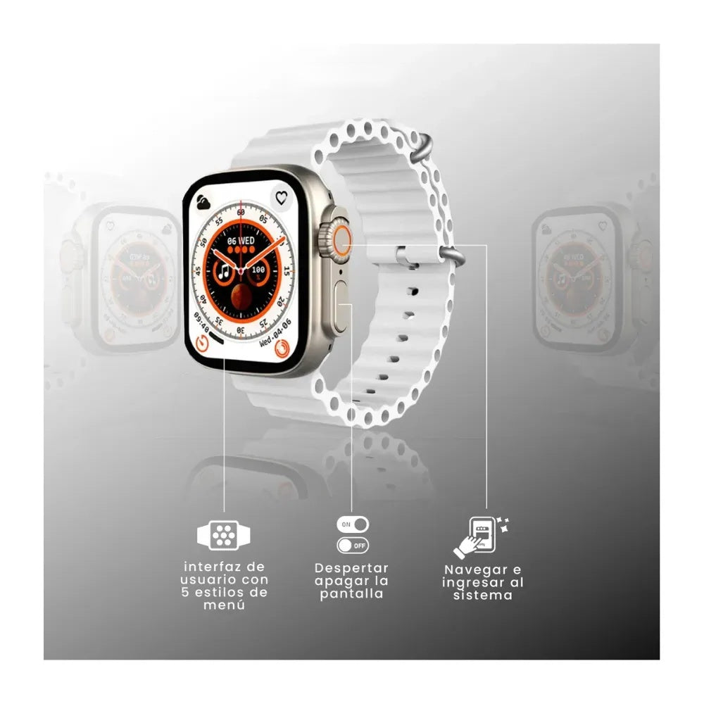 Doble Combo Smartwatch T8 Ultra Plus + Audifonos Airpods Pro (Segunda Generacion) Full Calidad 1.1