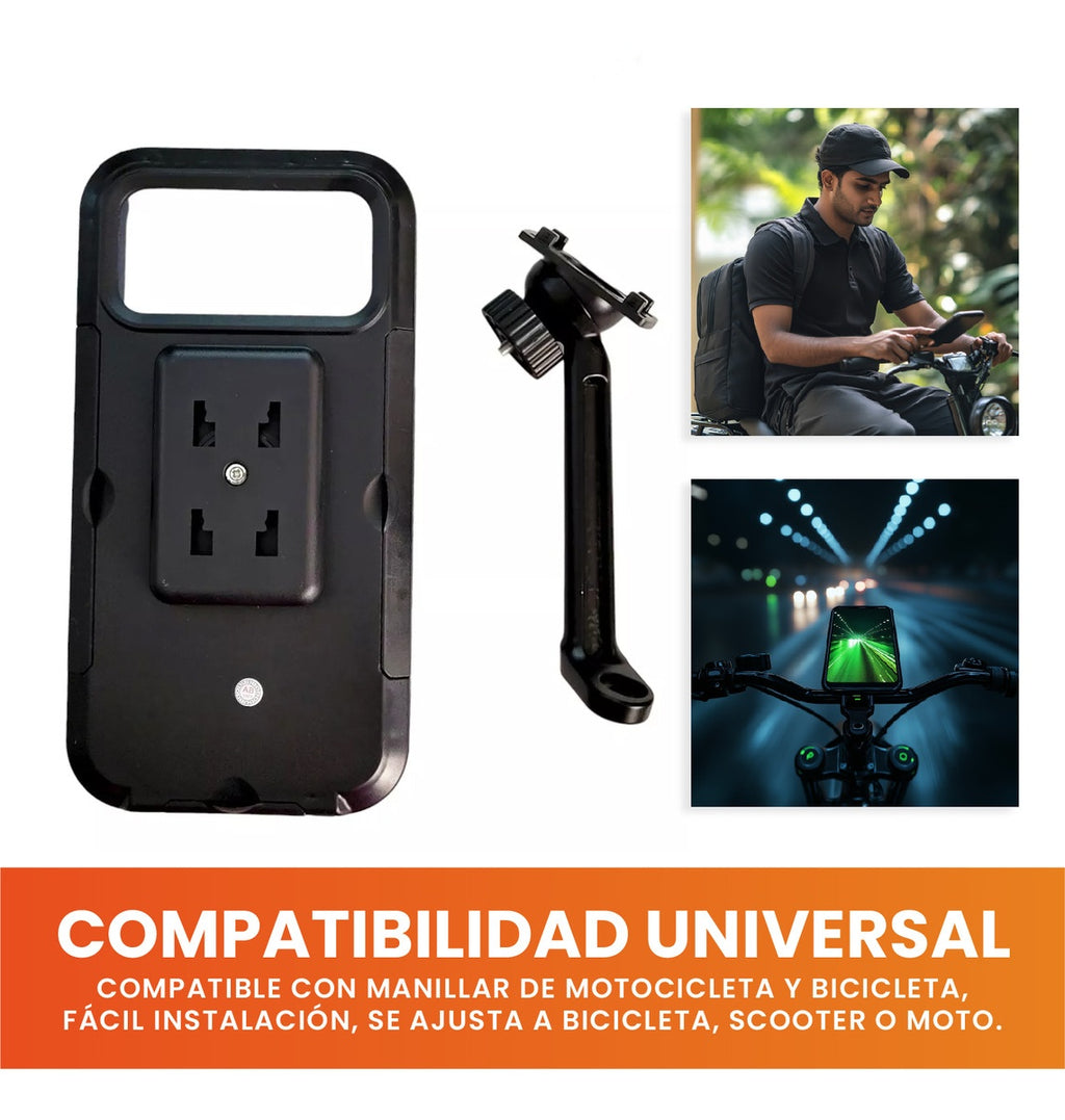 Soporte Para Celular De Moto Ajuste En Espejo Universal Con Tactil Innovo