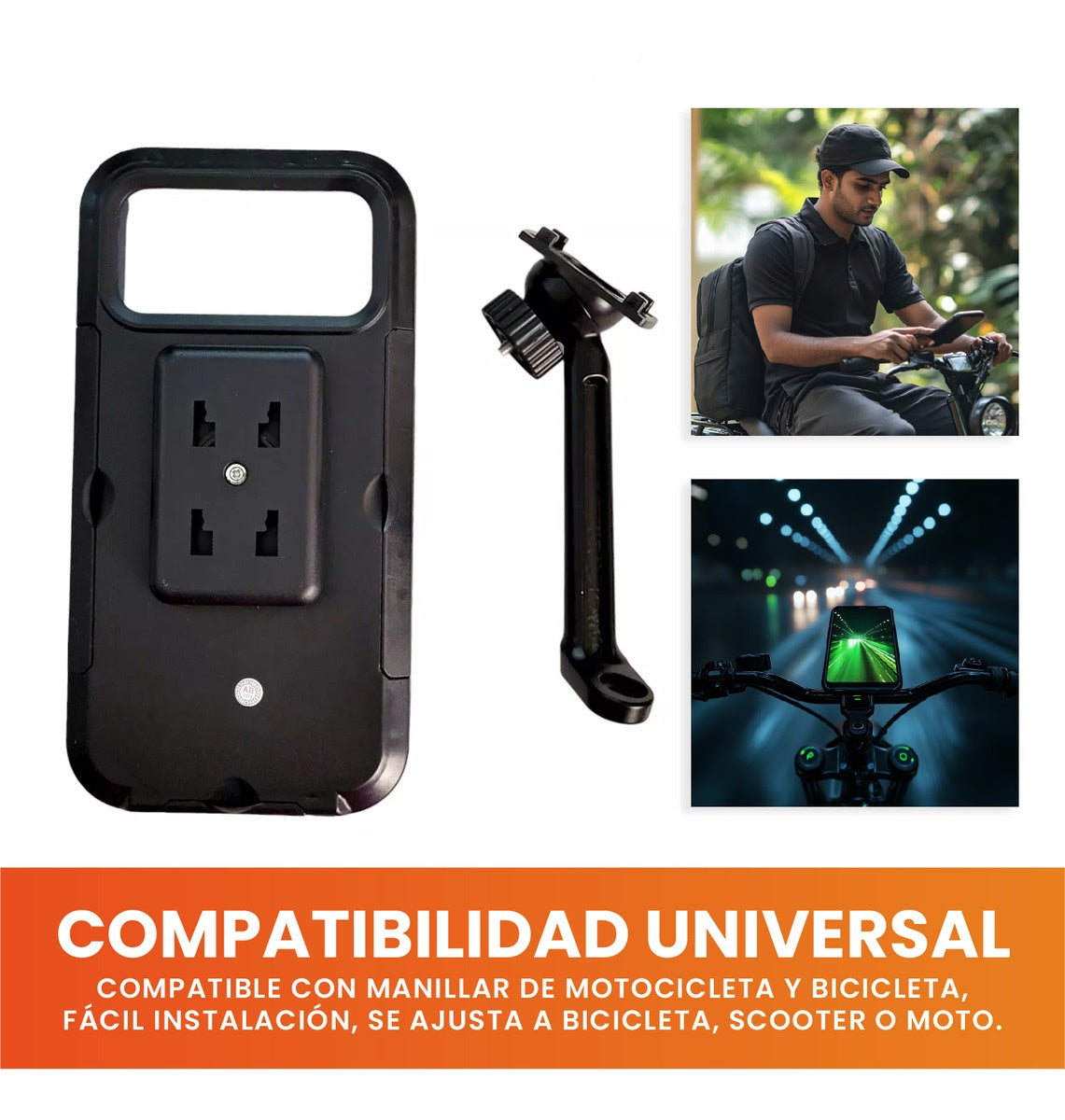 Soporte Para Celular De Moto Ajuste En Espejo Universal Con Tactil Innovo