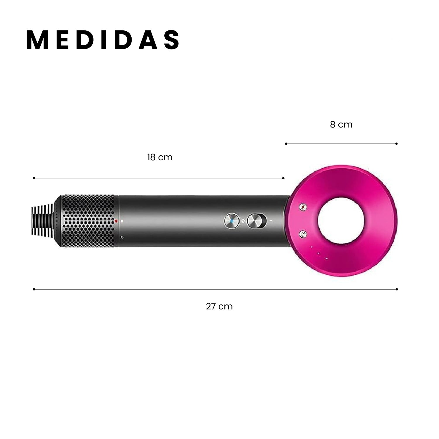 Secador Dys Pro Para Cabello Con Accesorios Boquillas Innovo