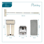 Trapero Plano Con Balde Escurridor Doble Compartimiento Beige 2 Mopas