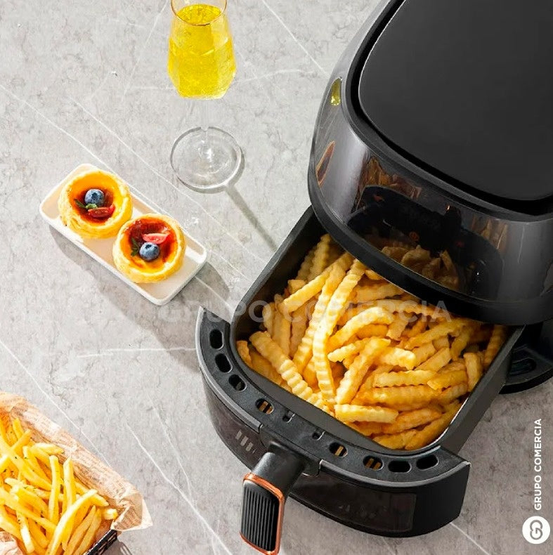 Freidora De Aire 10 Lts Antiadherente Pantalla Digital 2400W Air Fryer