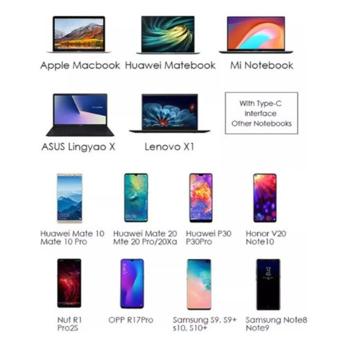 Hub Convertidor Tipo C 12 En 1 Macbook Pc Ethernet 1000 Mbps Gris