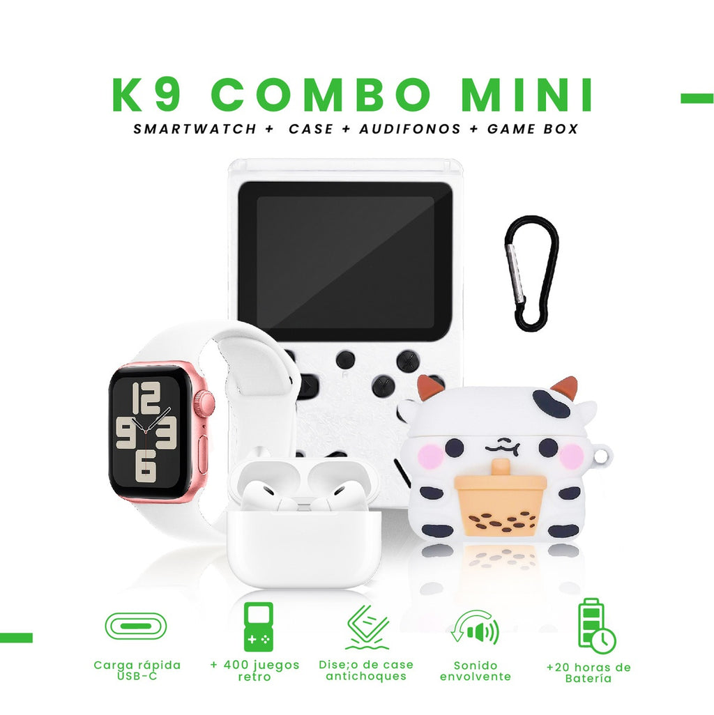 Smart Watch Deportivo Serie 8 Plus Con Audifonos Case Y Videojuegos K9