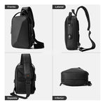 Bolso Antirrobo Impermeable Con Puerto Usb Candado Seguridad