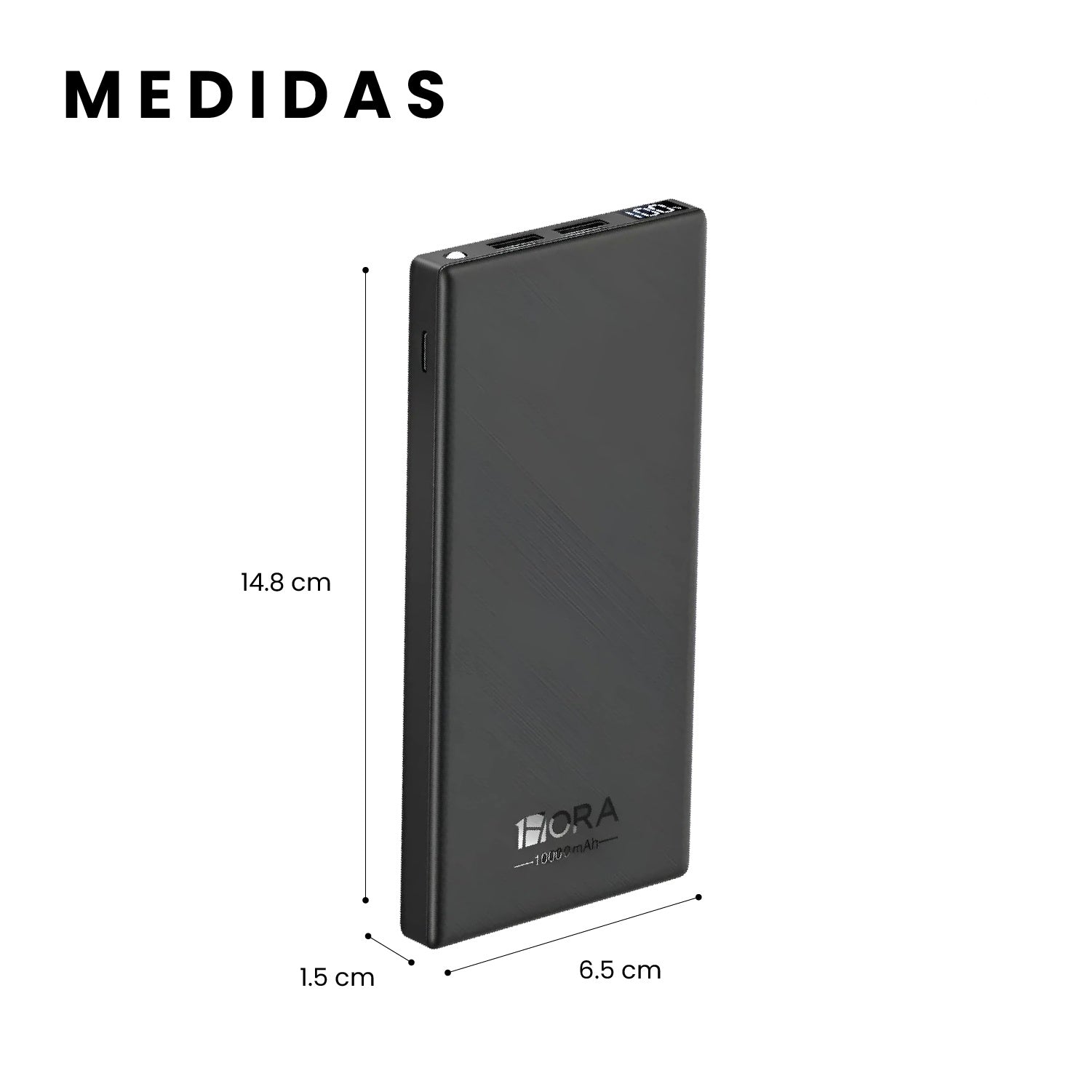 Power Bank 10000Mah + Soporte Celular Plegable Innovo Carga Rapida Led Usb-C