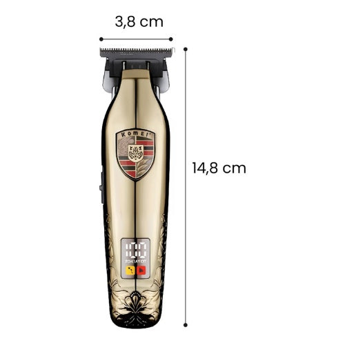 Patillera De Lujo Premium Kemei Pro Con Guias Pantalla Profesional