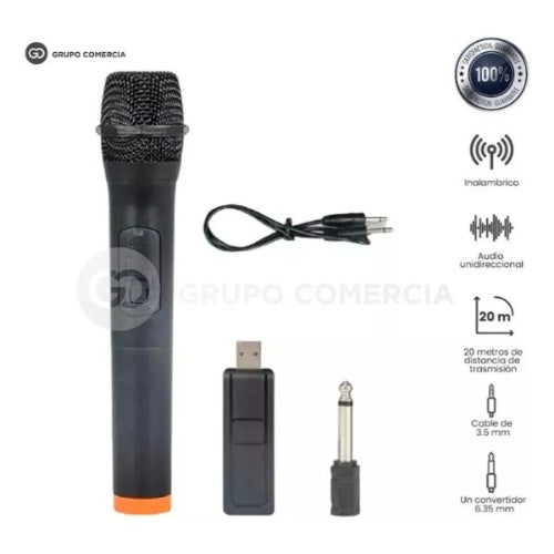 Microfono Inalambrico Receptor Usb Plug Profesional Karaoke