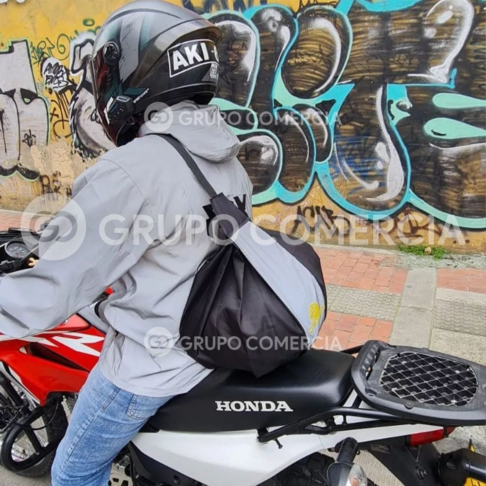 Tula Para Casco Motociclistas Comoda Facil De Llevar