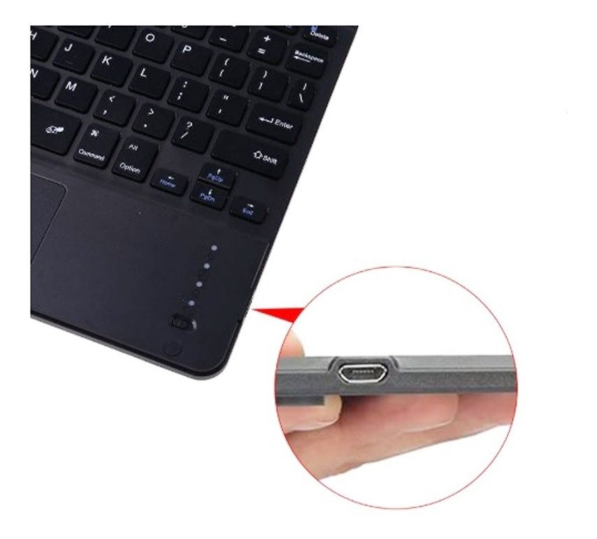 Teclado Inalambrico Slim Delgado Recargable Pad Mouse Tactil