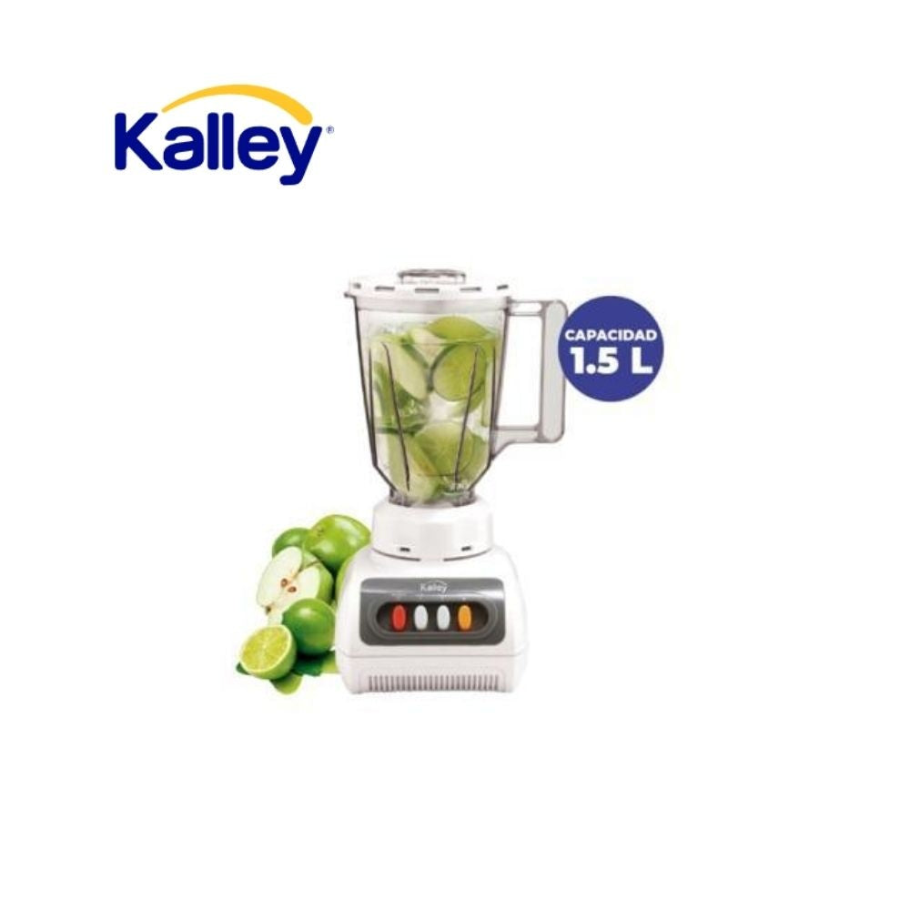 Licuadora Kalley 1.5L 4 Velocidades Vaso Resistente Potente Hogar Cocina