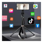 Palo Selfie Seguimiento Facial Tripode Todo En 1 Selfie Con Ia Bluetooth Con Panel De Luz Rgb