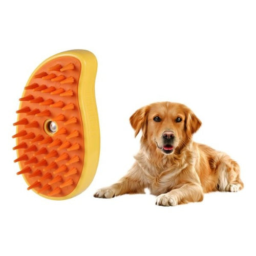 Cepillo Vapor 3 En 1 Para Mascotas Quita Pelo Masaje