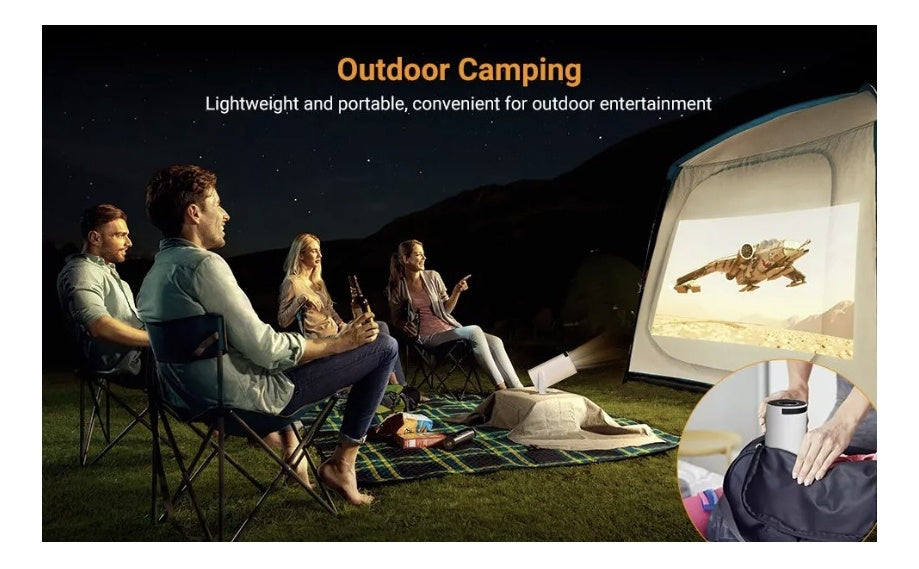 Mini Proyector Led Smart Android 11 Fhd 4500 Lumenes Wifi Bt Color Blanco