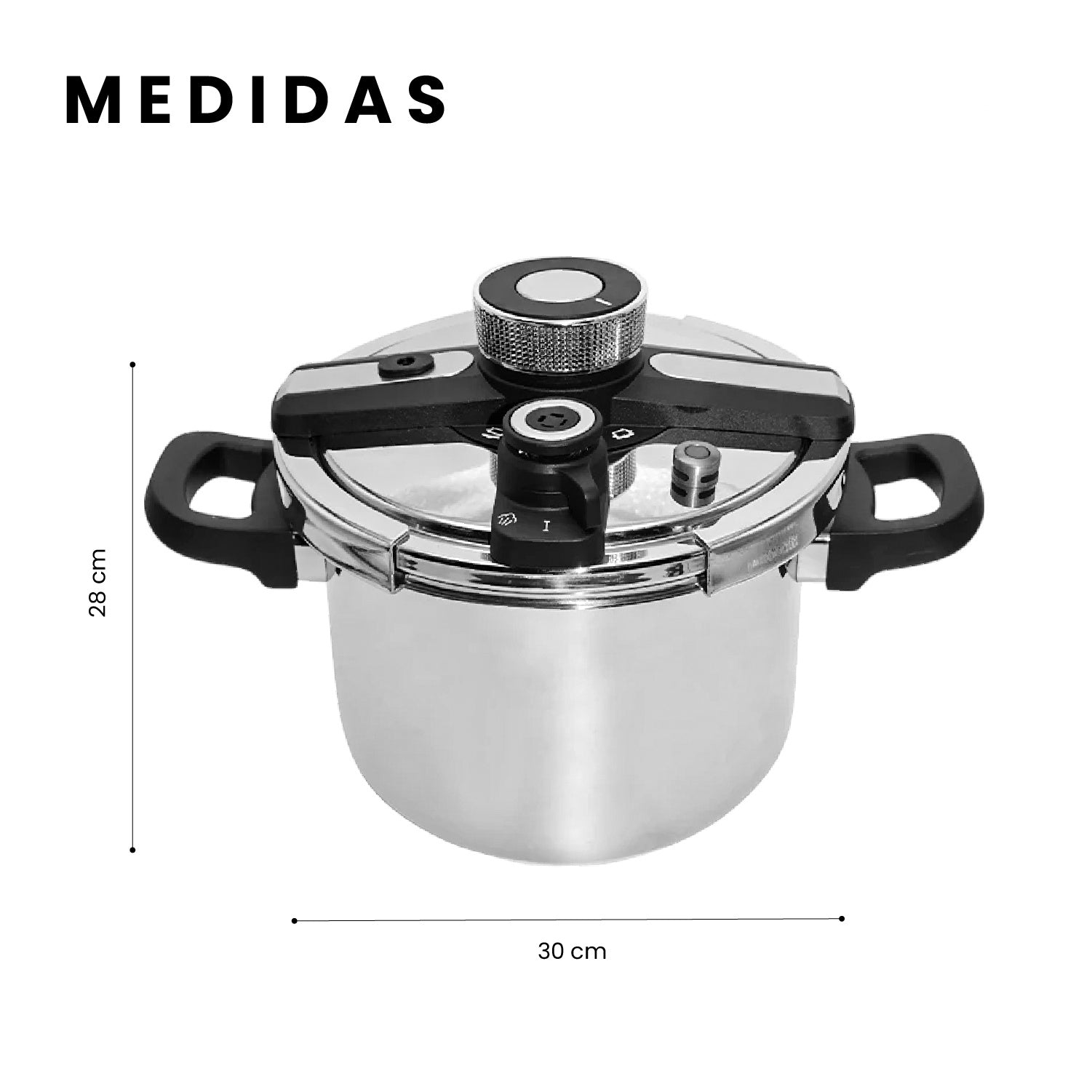 Olla A Presion 7 Litros Nobel Home Acero Quirurgico Alta Calidad Premium