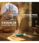 Difusor Ambientador Humidificador Con Luz Rgb 300 Ml Diseno Madera