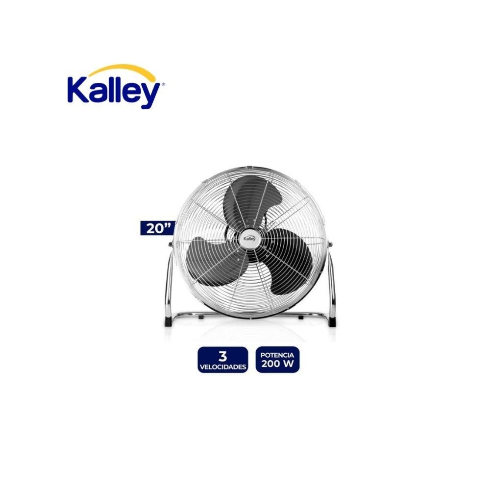 Ventilador Industrial Kalley 20 Pulgadas 200W Silencioso Potente Rejilla Metalica