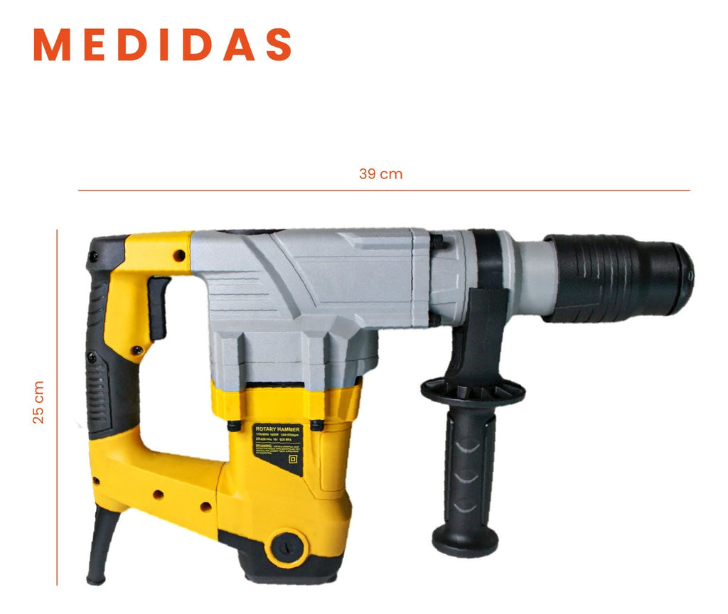 Rotomartillo Profesional Trabajo Pesado Estuche 1050W Accesorios