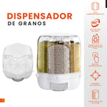 Dispensador Recipiente X6 Espacios Para Granos Cereales Giratorio Gb6