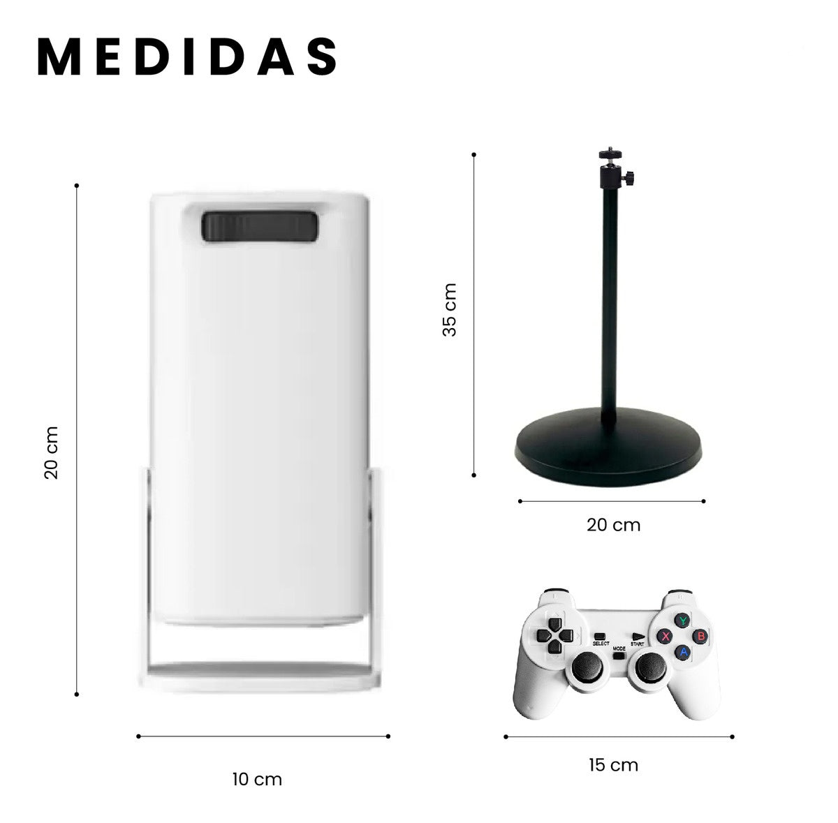 Proyector Smart S40 Max 4K Android 11 Wifi 5G + 2 Controles + Base Metalica +30.000 Juegos Y Apps