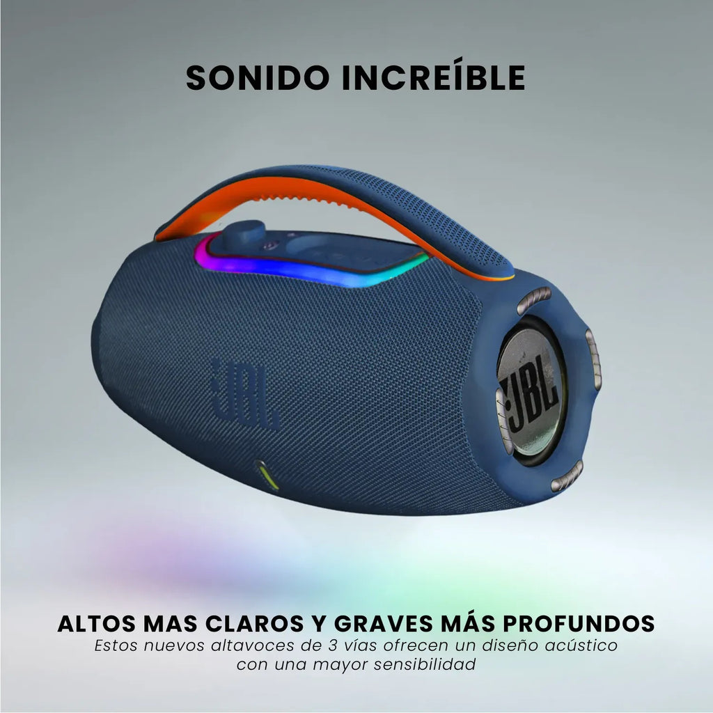 Parlante Grande Potente Jbl Boom Box 3 60W Bluetooth Tws Azul Replica 1.1