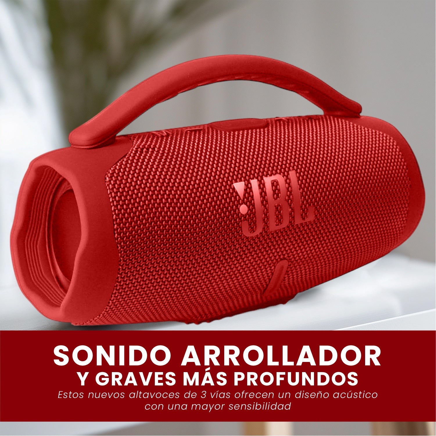 Parlante Mini Boom Box Bluetooth Jbl Inalambrico Rojo Replic 1.1 Innovo Tech