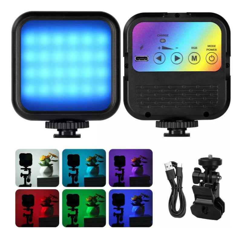 Luz Led Celular Camara Video Rgb Portable Spot Recargable