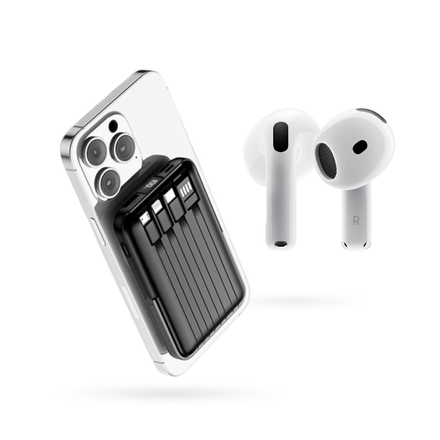 Powerbank Para Iphone Mag Safe 22.5W Carga Rapida + Audifonos Air Pod Tercera