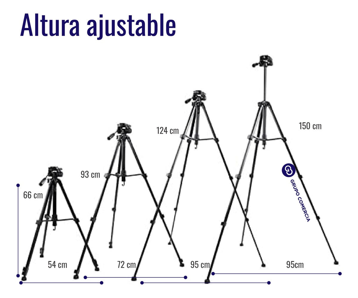 Tripode Profesional Camara Todo En 1 Multiservicio Estuche