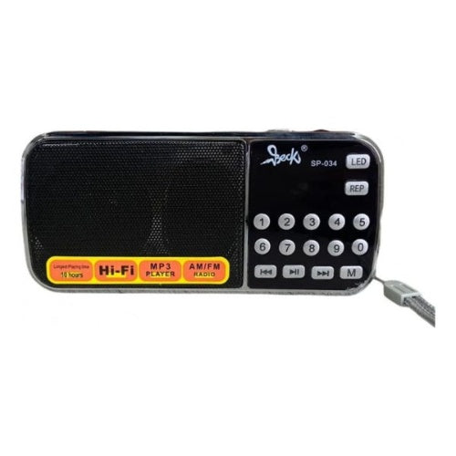 Mini Radio Reloj Parlante Am / Fm Recargable Usb Recargable