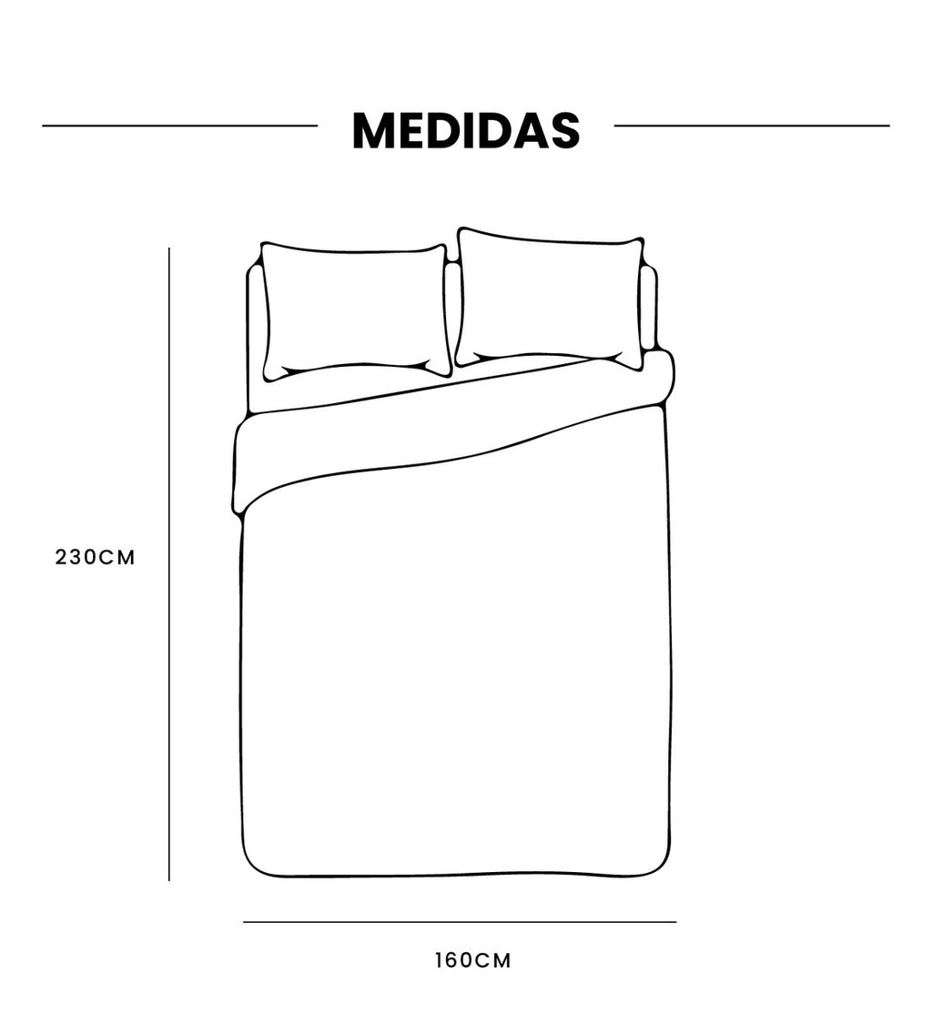 Edredon Microfibra Para Cama Sencilla 2 Fundas Tela Suave Innovo Negro