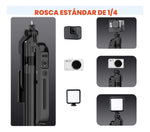 Palo Selfie Tripode Inteligencia Artificial 180 Cm Bluetooth + Aluminio Con Estuche Control Remoto