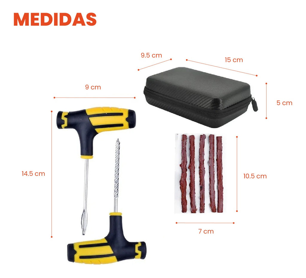 Kit De Despinche Rapido Para Llantas Carro Moto Con Estuche