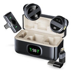 Microfono Inalambrico Solapa Magnetico Solapa Doble Canal Profesional 40Hrs
