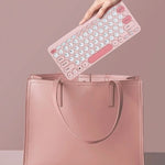 Combo Teclado Pc Mac Mouse Edicion Especial Pink Mikuso