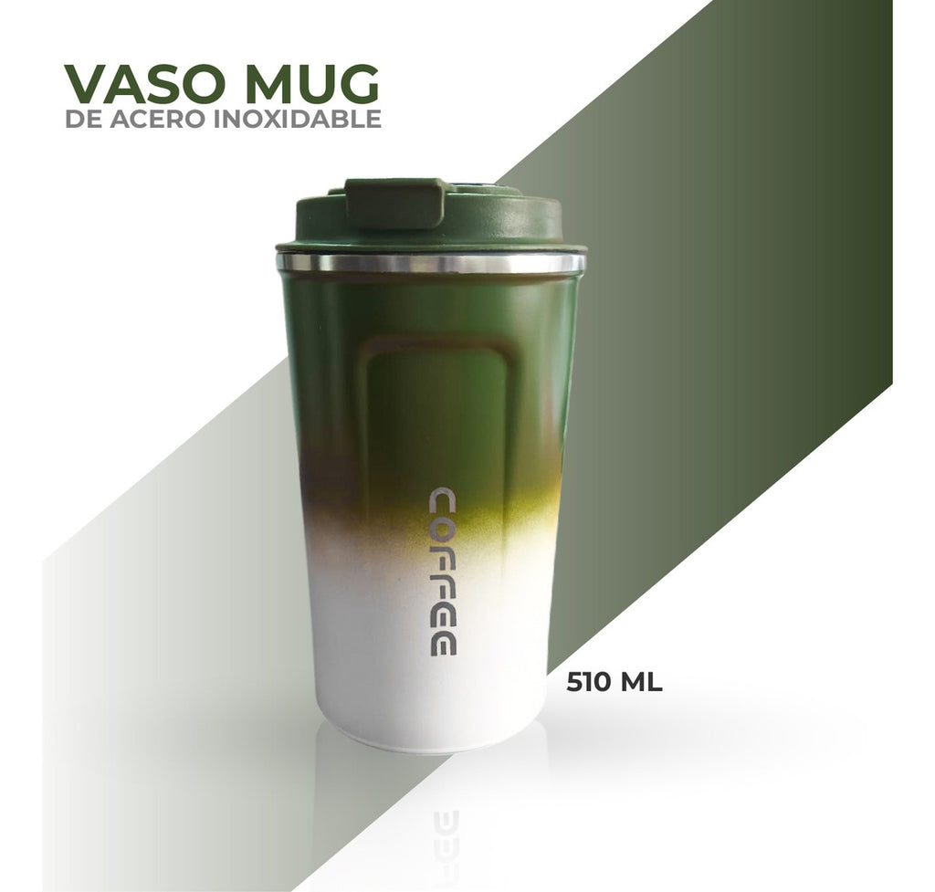 Vaso Termico Digital Bicolor Verde Personal Indicador Led 520 Ml Innovo Mug