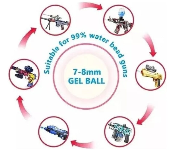 10.000 Bolas De Gel Para Pistola De Juguete Orbis Hidrogel