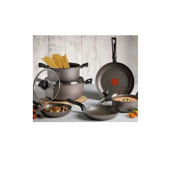 Bateria De Cocina Imusa 9 Piezas Antiadherente Ollas Y Sartenes Con Tapas