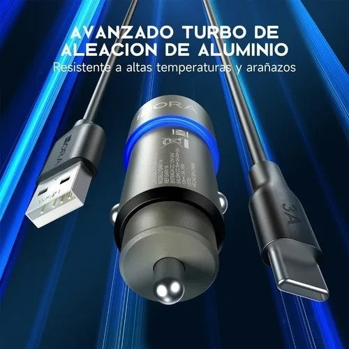 Cargador De Auto Carga Rapida Usb 1Hora Original