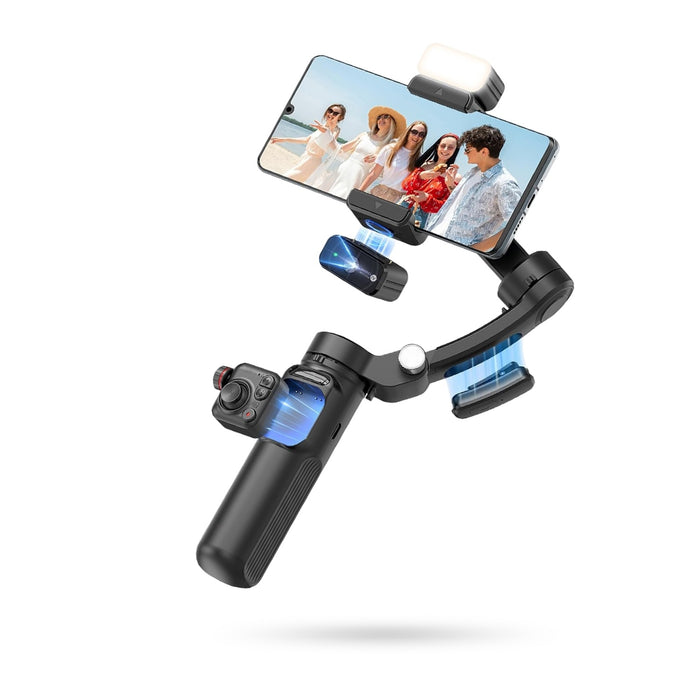 Estabilizador Gymbal Con Ia Seguimiento Luz Con 3 Ejes Robotico Bluetooth Microfono Tokoy Pro