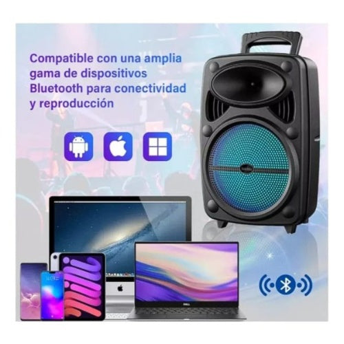 Parlante Cabina 8 Pulgadas Potente Big Sound Color Microfono