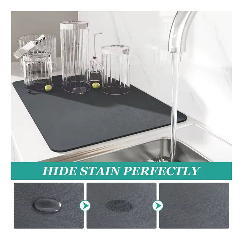 Alfombra Mini Para Cocina Hogar Absorbente De Agua Platero Anti Hongos Secado Rapido