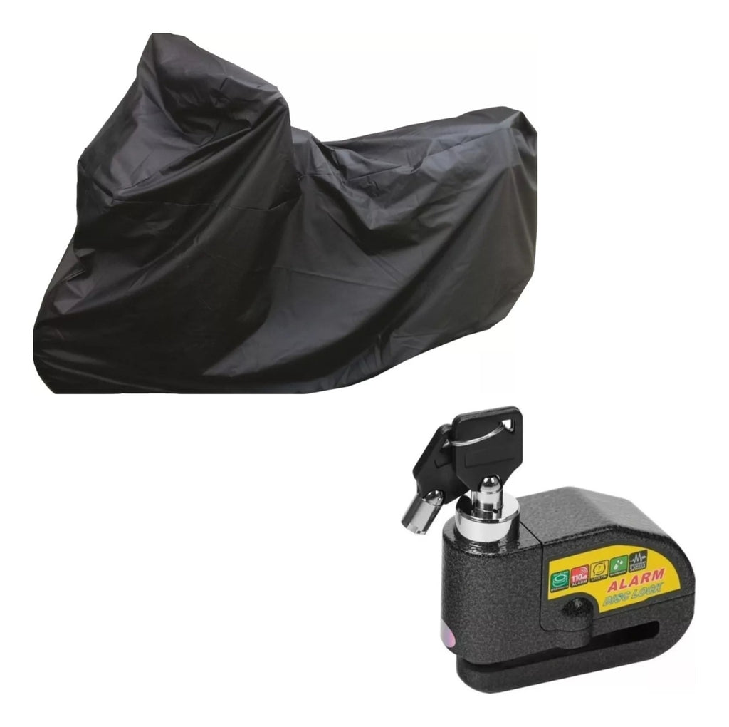 Pijama Carpa Para Moto Con Candado Disco Antirrobo Alarma 2 Llaves