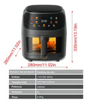 Electrica 8L Freidora De Aire Sin Aceite Horno Visua 2400W Color Negro