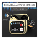 Audifonos Bluetooth 5Ta Generacion Cancelacion Ruido Pantalla Dorado 5.2