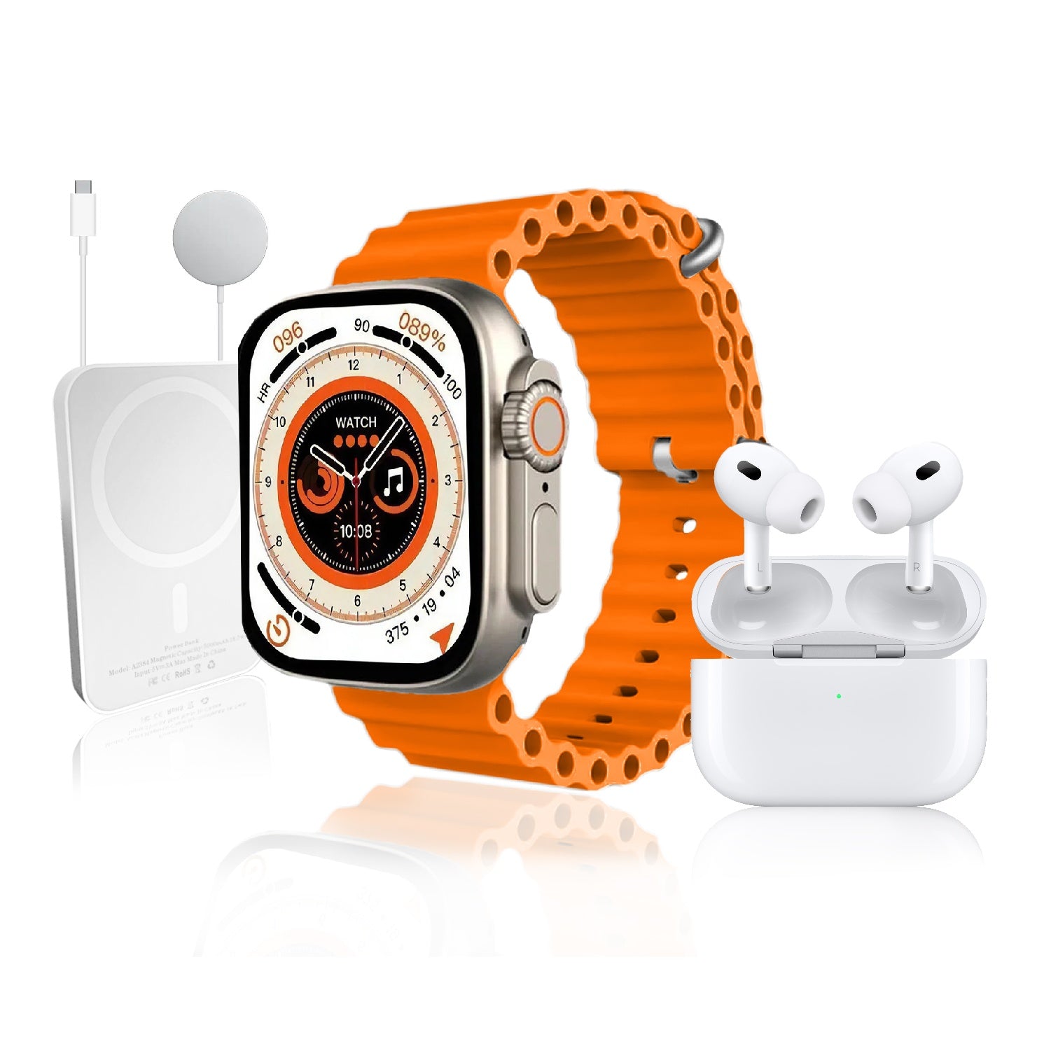 Smart Watch Serie 8X Deportivo Contesta Llamadas Ultraplus Con Audifonos Accesorios Max