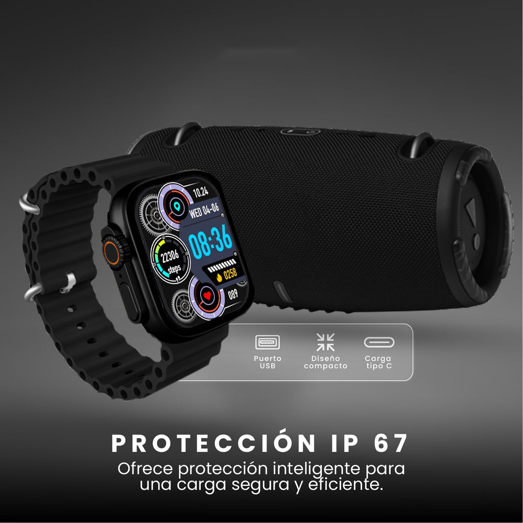 Smartwatch Deportivo Ultra Parlante Mega Sound Bluetooth Xtreem Negro