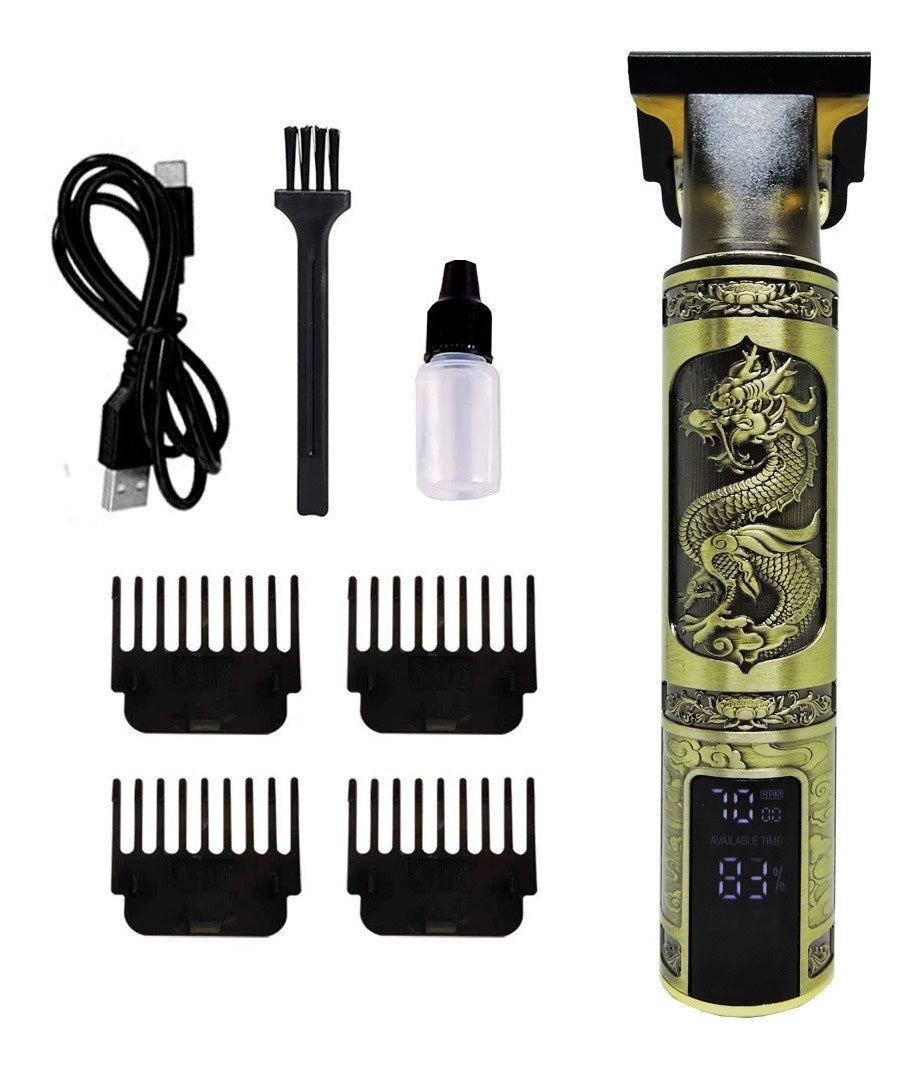 Maquina Corta Pelo Barba Patillera Con Display Recargable 5V